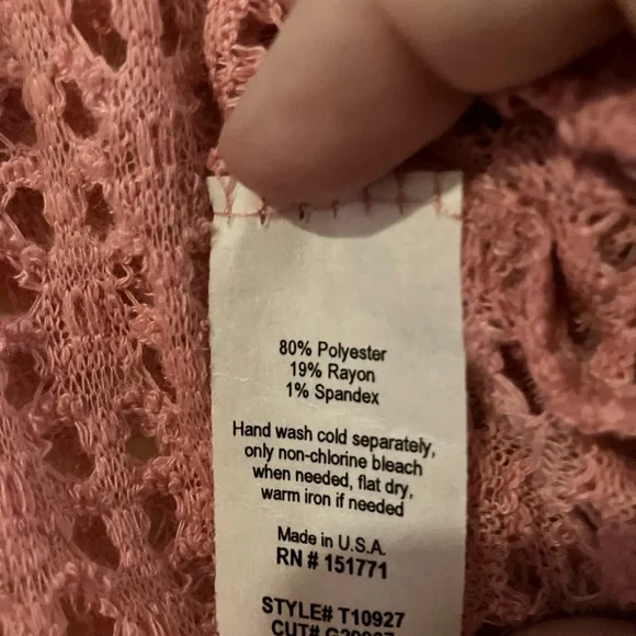 Uncharted Pink Open Knit Pullover Sweater Sizes M, XL New With Tags - Picture 3 of 4